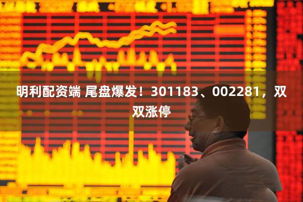 明利配资端 尾盘爆发！301183、002281，双双涨停
